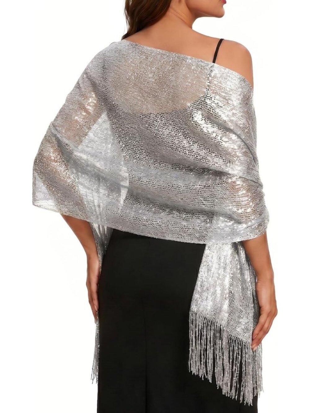 Elegant Sparkle Shawl Wrap for Evening Dress - Formal Wedding Party Accessory